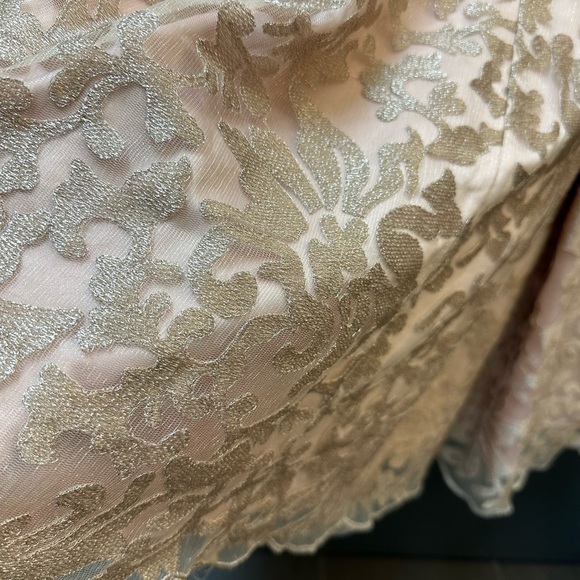 Eliza J Pink & Gold Lace Midi Dress - Picture 3 of 10